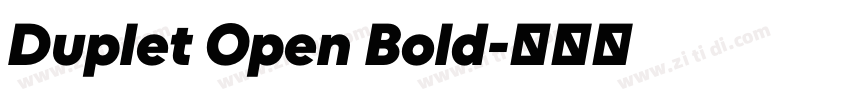 Duplet Open Bold字体转换